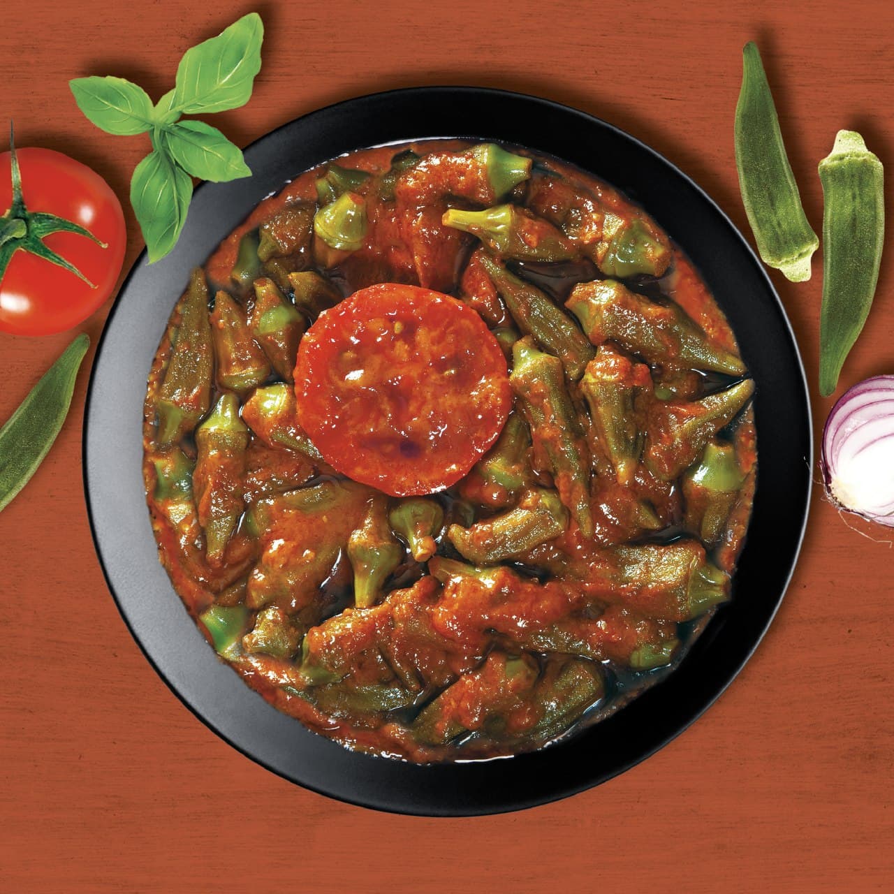 خورش باميه بدون گوشت